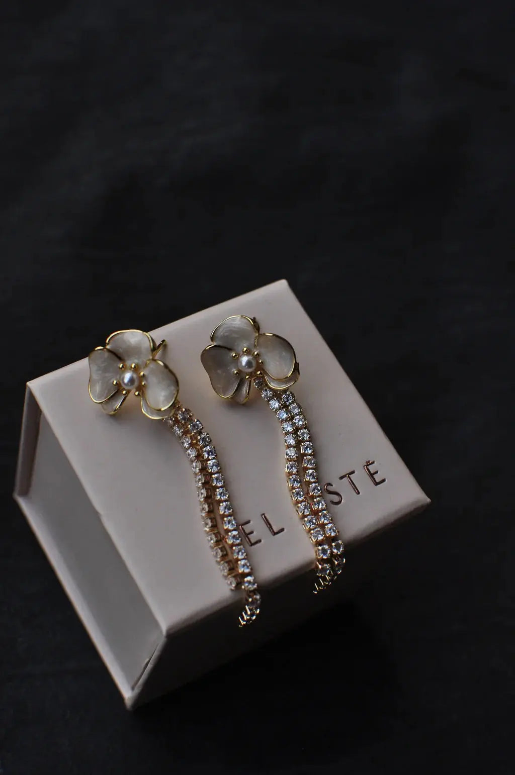Nashara Ivory Floral Bridal Earrings bridal-brilliance