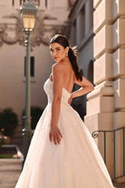 Stella York floral lace Aline wedding dress
